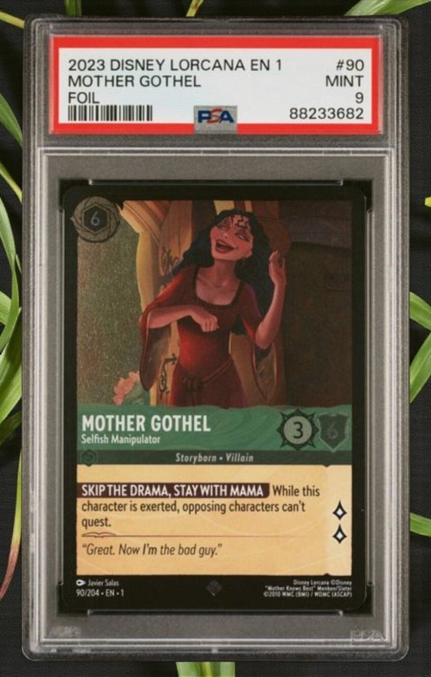 2023 Disney Lorcana The First Chapter Mother Gothel #90 Foil PSA 9 Mint